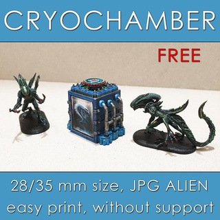 cryochamber cryo science game mechanical hydro chamber sci-fi medical wargame tabletop alien factory interior 3d print model - Mito3D