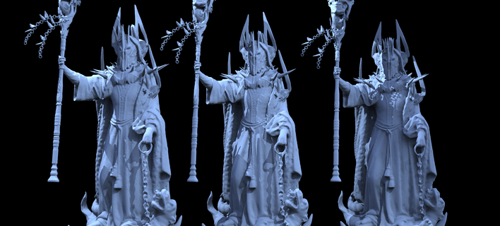 crypte gardien chaman Trésor Mort vivant morte mer navire squelette Humain personnage réaliste aventure capitaine fantaisie pirate stylisé Halloween 3d print model - Mito3D