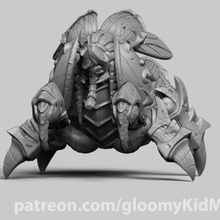 crypt lord game cryptlord dnd insect miniature nerubian scarab tabletop warcraft games 3d print model - Mito3D