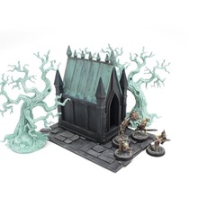 cripta di warhammer giochi da tavolo figurina in miniatura scenari famiglia il cimitero la crittografia vault aos 40k età sigmar tagliere ponte 3d print model - Mito3D