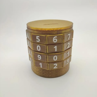 criptex dinheiro caixa 4 digit numérico código enigma presente segredo Vinci senha 3d print model - Mito3D