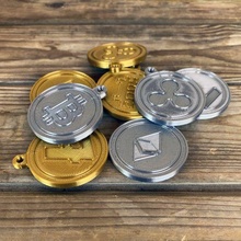 cripto llaveros llavero bitcoin etéreo litecoin onda moneda minería hodl sostener bitcoins 3d print model - Mito3D