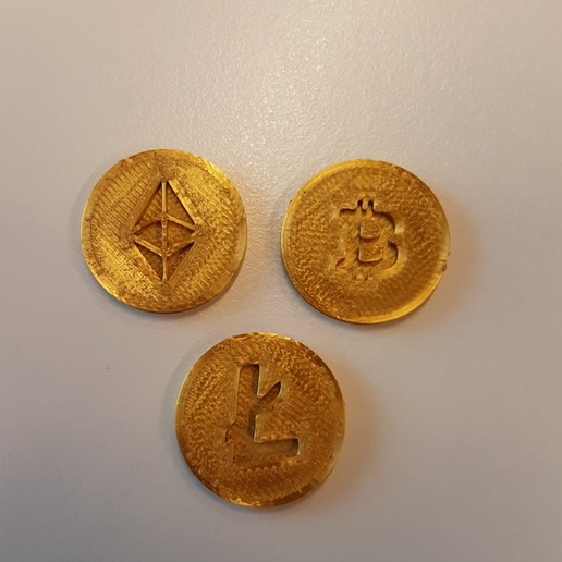 crypto-Einkaufswagen-Münzen ersetzen 05 - 1 2 home drucken 3d-drucken artdecor Dekor Kunst shopping crypto bitcoin 3D print model - Mito3D