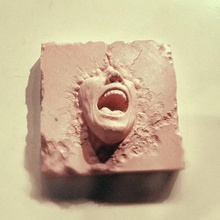 ağlamak sanat duvar Kaya burun heykeltraşlık ağız 3d print model - Mito3D