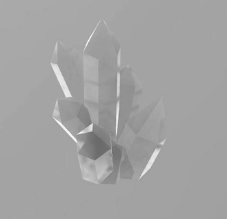 kristal kristal taş safir düşük poli 3d print model - Mito3D