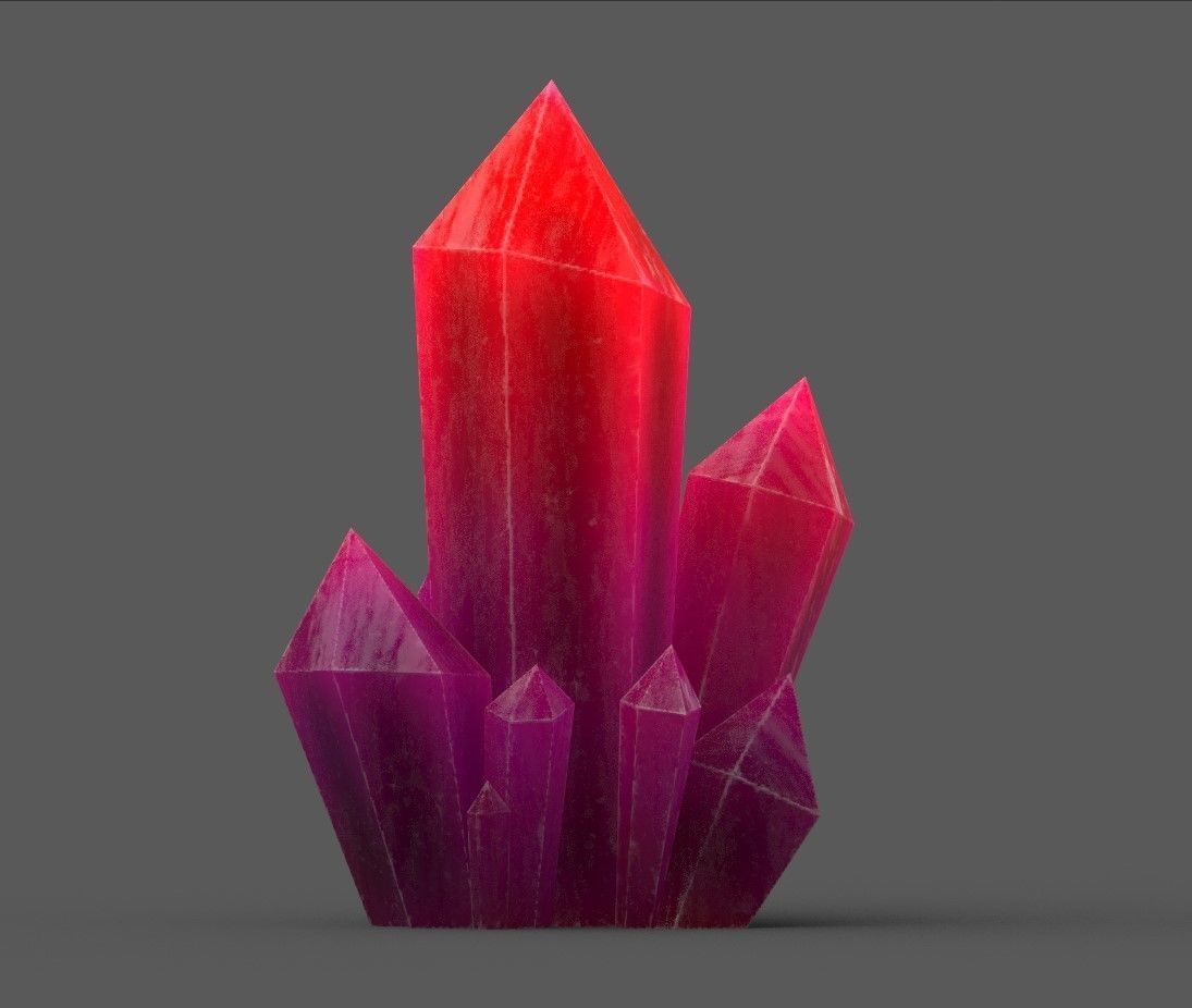 crystal mineral gem stone decoration quartz rock saphire amethyst topaz smok emerald ruby architectural 3D print model - Mito3D