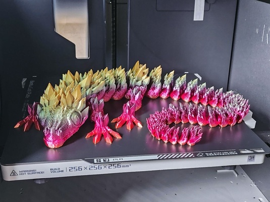 cristal articulado dragão jogos brinquedo flexi flexível criatura printinplace brinquedos animal monstro 3d print model - Mito3D