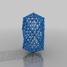 cristallo gabbia dodecaedrico allungato matematica 3d print model - Mito3D