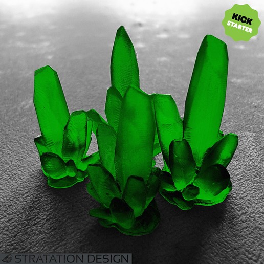 crystal cluster 01 crystals diy dnd dungeons and dragons & fantastic fantasy fanstatic jdr role-playing games thumbnails rpg wargame wargaming 3D print model - Mito3D