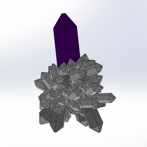 crystal cluster decoration 3D print model - Mito3D