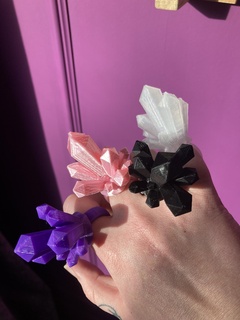 cristal racimo anillo dnd joyería joya 3d print model - Mito3D