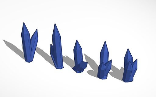 cristal grappes bases cristaux 3d print model - Mito3D