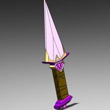 crystal dagger 3d print model - Mito3D