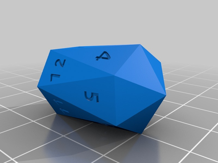 crystal dice 20mm customized 3d print model - Mito3D