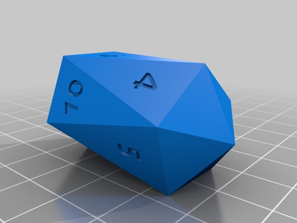 crystal dice 30mm customized 3d print model - Mito3D