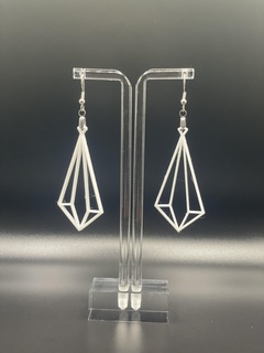 crystal earring geometric design 3d print model - Mito3D
