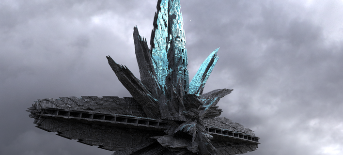 kristal galaktik monolit 1 bilimkurgu Kitbash paketlemek Toplamak mimari uzay aracı gökdelen bina Kent yapılar fütüristik siberpunk dış askeri kurucu takım bilim fi 3d print model - Mito3D