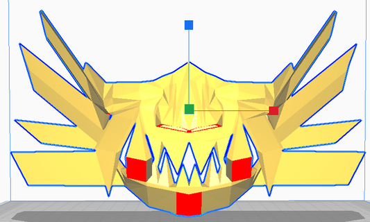 crystal oni mask low poly cosplay 3d print model - Mito3D