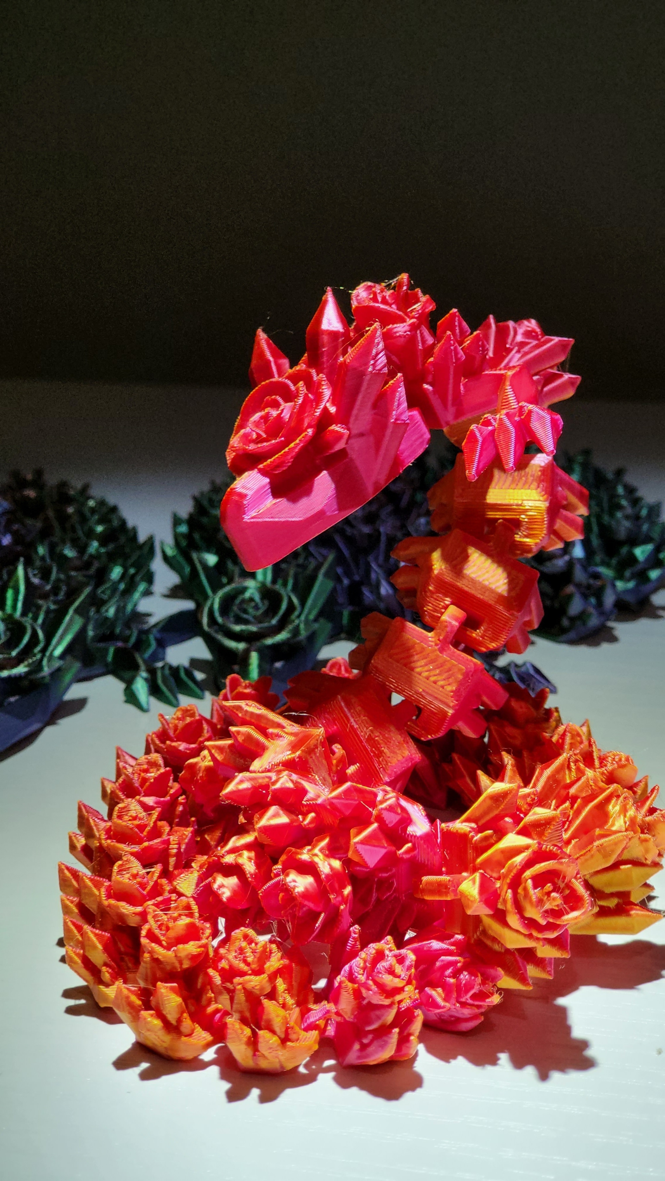 cristal rosa Dragão 3D print model - Mito3D