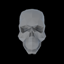 kristal kafatası poli Sanat kemik bardak düşük baş ürkütücü Geek deko tasarım iç cadılar bayramı 3d print model - Mito3D