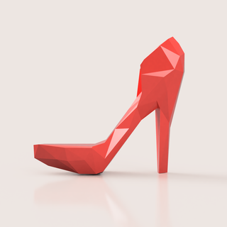 cristallo pantofola Basso poli cristallo pantofola Basso poli 3d print model - Mito3D