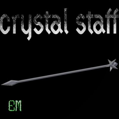 crystal staff prop decor magic 3d print model - Mito3D