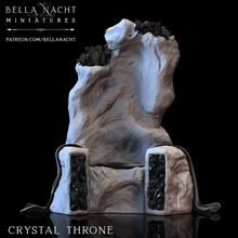 cristal trono jogos suporte pedra drow underdark Sombrio duende elfos Rocha rainha rei 3d print model - Mito3D