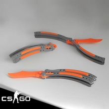 cs butterfly knife screws needed - balisong trainer game collectable csgo working prop replica video videogame 3d print model - Mito3D