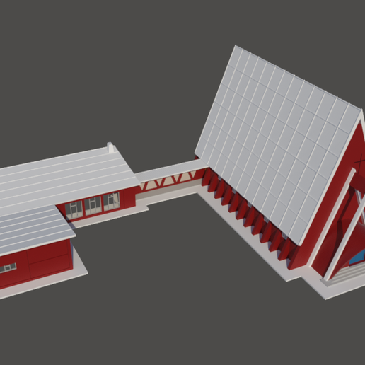 cs church h0 scale architecture train rail gauge building 3D print model - Mito3D