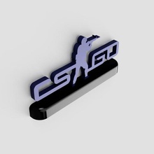 cs stand logo csgo game counterstrike counter-strike global offensive 3d print model - Mito3D