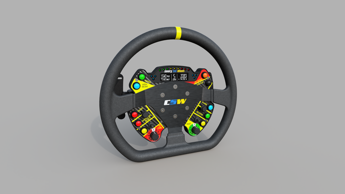 csw endurance button box sim racing simracing buttonbox porsche gt3 shifter magnetic 3d print model - Mito3D
