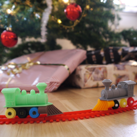 ct toy train tracks game dualprint dualstrusion locomotive model trains playset playsets rail car 3D print model - Mito3D