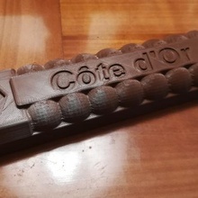 cte D ' or Schokolade bar barre chocolat home Dekor 3d print model - Mito3D