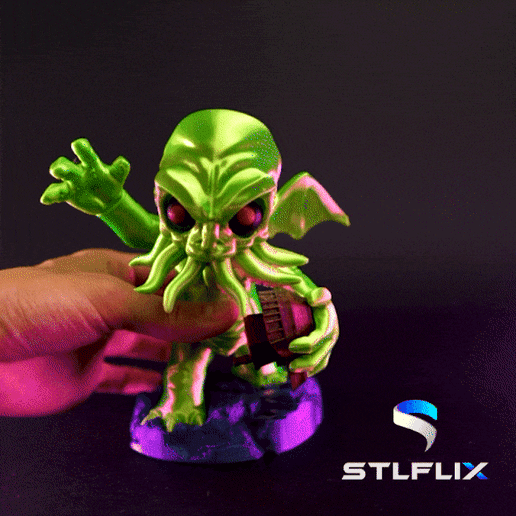 cthulhu giocattolo creatura arte mostro resina filamento 3D print model - Mito3D