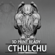 cthulhu modelo 3d art lovecraft kutulu lovecraftian monster horror carácter otros de la fantasía estatuilla criatura las miniaturas 3dprint imprimible ktulu sls sla abs pla 3d print model - Mito3D