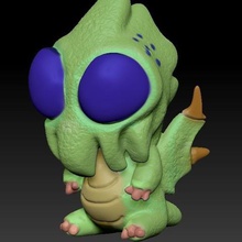 cthulhu bambino gioco monster lovecraft poe creatura polpo 3d print model - Mito3D
