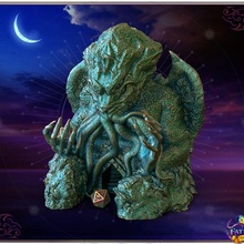 cthulhu dado Torre supporto gratuito fates end dice tower support free supports rpg dnd fatesend role playing game diceroll roll tavolo lovecraft lovecraftiano 3d print model - Mito3D