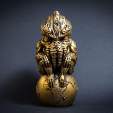 cthulhu idolo arte lovecraft mythos mito orrore oro puntello d'oro necronomicon 3d print model - Mito3D
