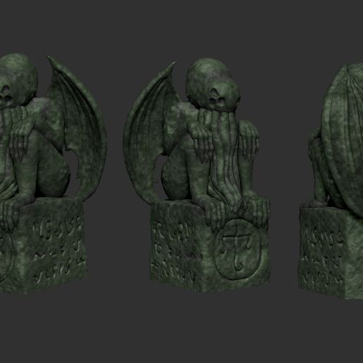 cthulhu lovecraft totem arte 3D print model - Mito3D