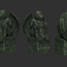 cthulhu Lovecraft Totem Kunst 3d print model - Mito3D
