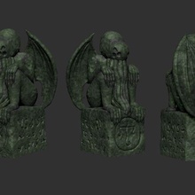 cthulhu lovecraft totem arte 3d print model - Mito3D