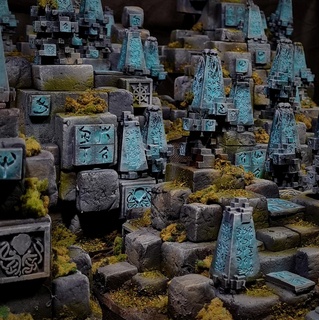 cthulhu terrain bundle old gods chaos demon death skull bases wargaming alien 3d print model - Mito3D