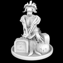 cthulla - witch costume free 3d print model cthulhu figure tentacle tentacles halloween creature grave pumpkin woman sculpture statue fantasy miniatures figurines 3d print model - Mito3D
