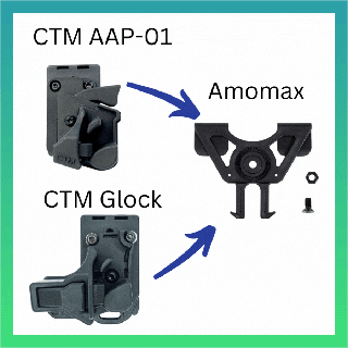 ctm glock aap01 holster amomax adapter aap-01 17 cytac molle 3d print model - Mito3D