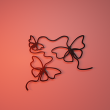 cuadro papillons art tres Hogar decoracion 3d print model - Mito3D