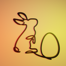 cuadro conejo pascuas Conejo hogar decoracion 3d print model - Mito3D