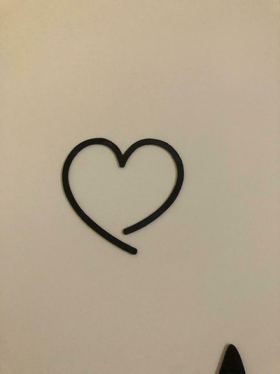 cuadro corazon gráfico vinilo amor arte 2d 3d print model - Mito3D