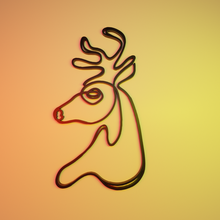 cuadro deer art animal naturaleza venado hogar 3d print model - Mito3D