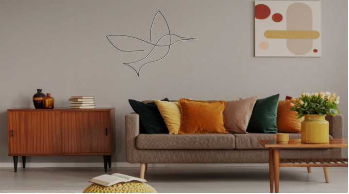 cuadro minimalist karnabahar vinilo pájaro kolifor grafik 2d arte sanat 3d print model - Mito3D