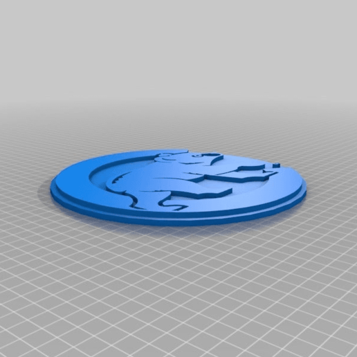 cub logotipo plano del círculo de la placa herramienta La impresión en 3d 3D print model - Mito3D